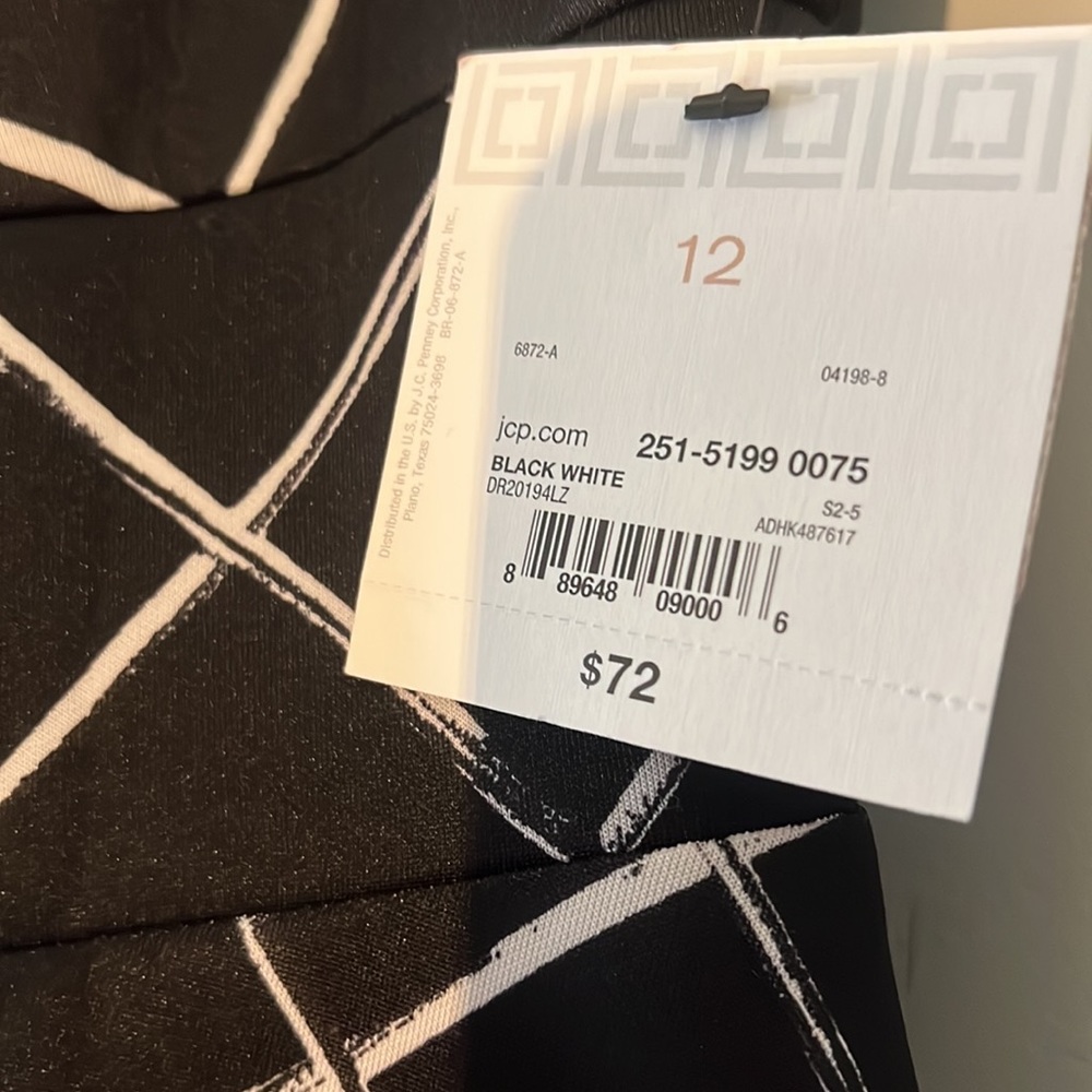 Liz Claiborne Black & White Dress, New w/Tags - Picture 4 of 7